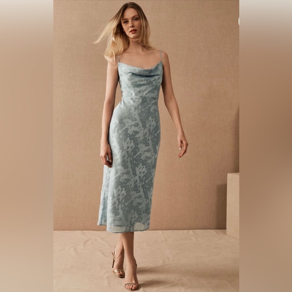 Anthropologie Dresses & Skirts - NWOT Hutch elegant ice blue spaghetti strap midi dress